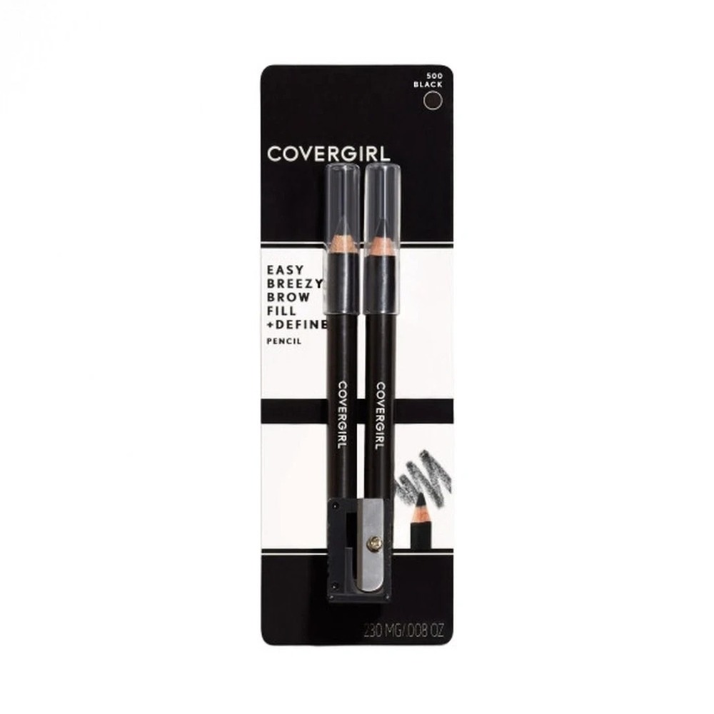 Covergirl Easy Breezy Brow Fill & Define‎ Pencils #500 Black